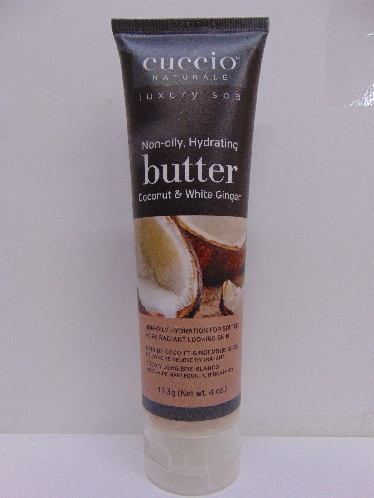 (Pack of 3) Cuccio Naturale Luxury Spa Non-oily Hydrating Butter - Coconut & White Ginger 113g 4oz