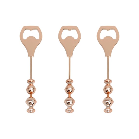 Pack of 3 DIY Beaded Bottle Opener Compacts Portable Bendable Metal Beer Opener