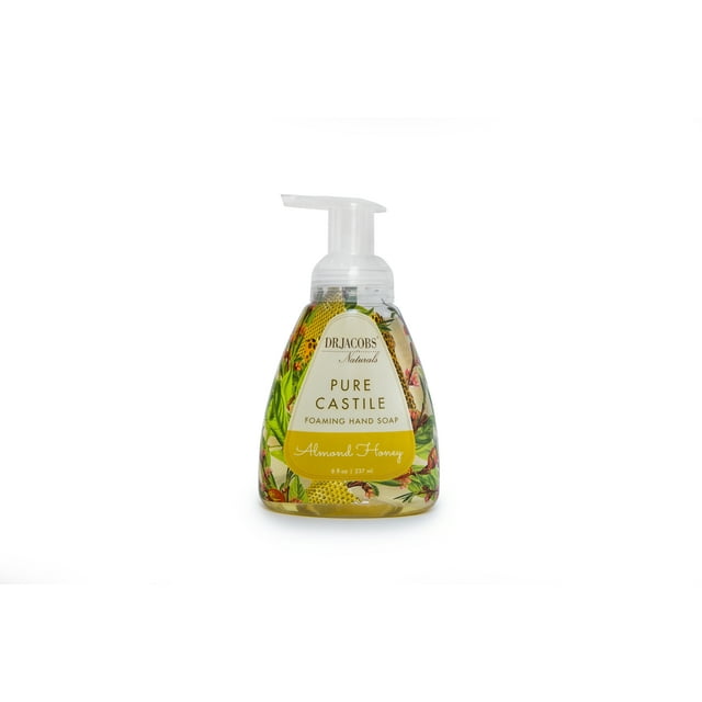 (Pack of 3) Dr. Jacobs Naturals Pure Castile Foaming Hand Soap, Almond Honey, 8 Oz
