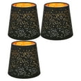 thumbnail image 1 of Pack of 3 Elegant Bells Clip on Lamp Shades Lamp Shell Lighting Cover Fabric Texture for Chandeliers and Wall Sconces, 1 of 11