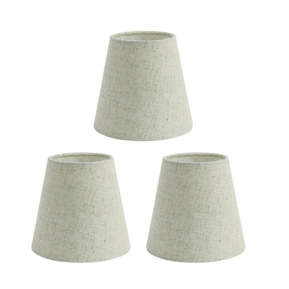 Pack of 3 Elegant Clip on Lamp Shades Lamp Shell Lighting Cover PVC Fabric Texture for Chandeliers and Wall Sconces