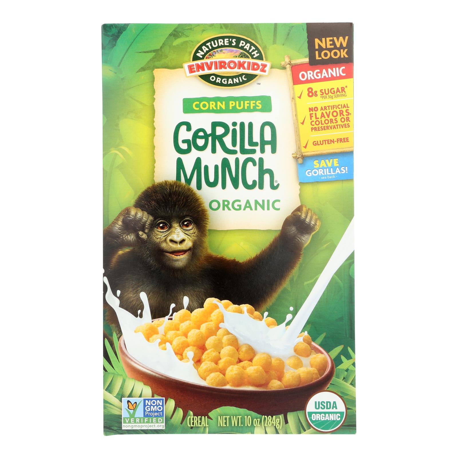 (Pack of 3)Envirokidz - Organic Gorilla Munch - Corn Puffs - 10 oz