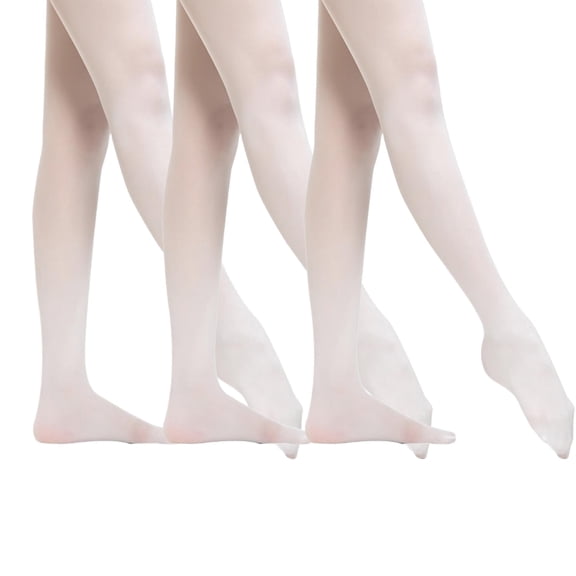 FR DUVAL by Sansha Youth Convertible Dance Tights Convertible 2 - 3-Pack Medium Tan, Nylon/Spandex, 60 Denier for Practice & Performance