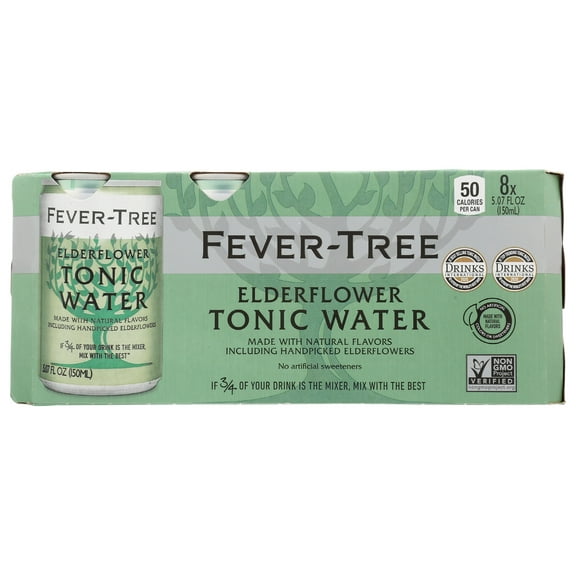(Pack of 3) Fever-Tree Elderflower Tonic Water, 8 cans - 5.07 fl oz each
