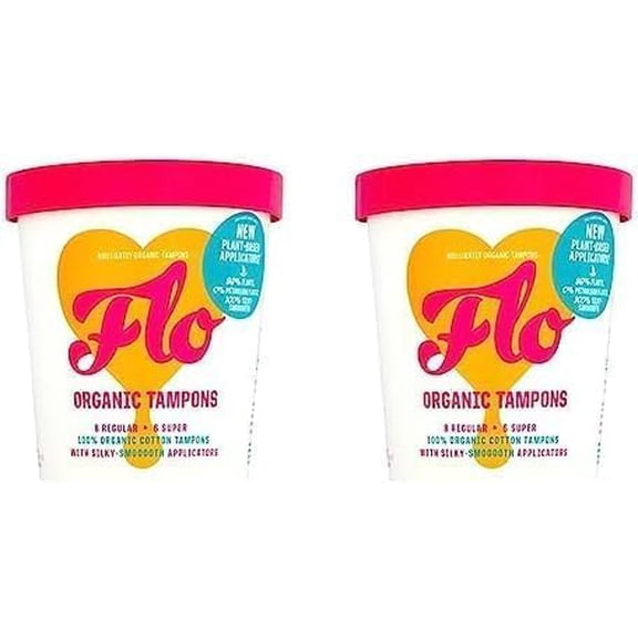 (Pack of 3) Flo Tampons Eco Cotton 14 Pieces