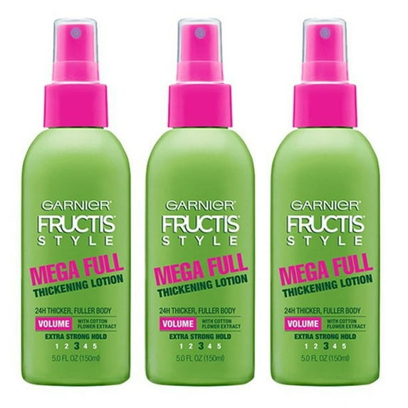 Pack of (3) Garnier Fructis Style Mega Full Thickening Lotion, All Hair Types, 5 Ounces
