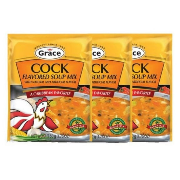 Pack of 3 Grace Cock Flavored Soup Mix 1.76 oz each