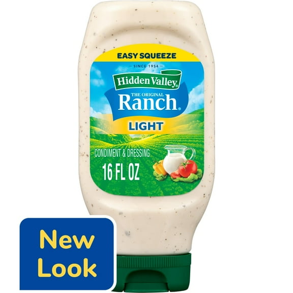 Pack of 3 Hidden Valley Original Ranch Light Salad Dressing and Topping, 16 fl oz (packaging may vary)