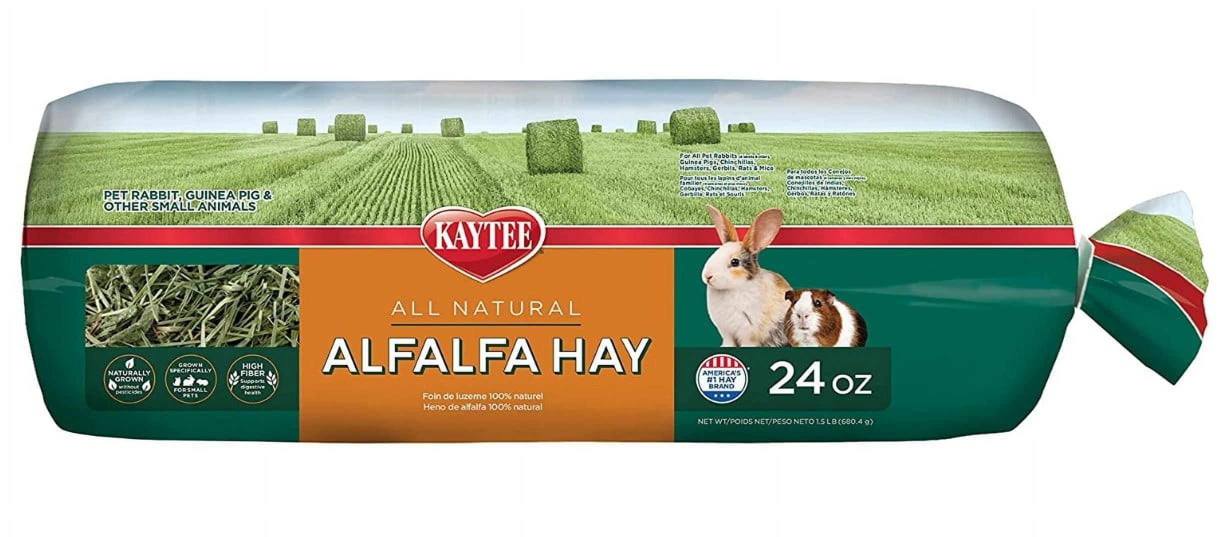 [Pack of 3] Kaytee All Natural Alfalfa Hay for Rabbits, Guinea Pigs and
