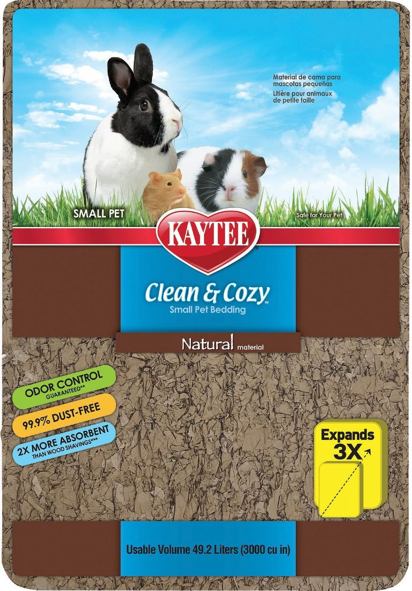 [Pack of 3] Kaytee Clean and Cozy Small Pet Bedding Natural Material 98