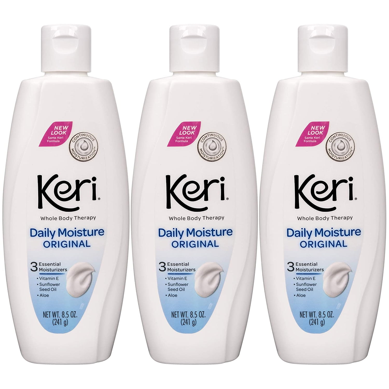 Keri Daily Moisturizing Lotion for Dry Skin, Beauty Skin Care, Pack of