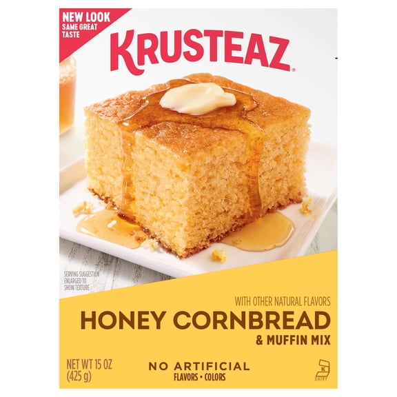 Pack of 3 Krusteaz Honey Cornbread and Muffin Mix, 15 oz (packaging may vary)