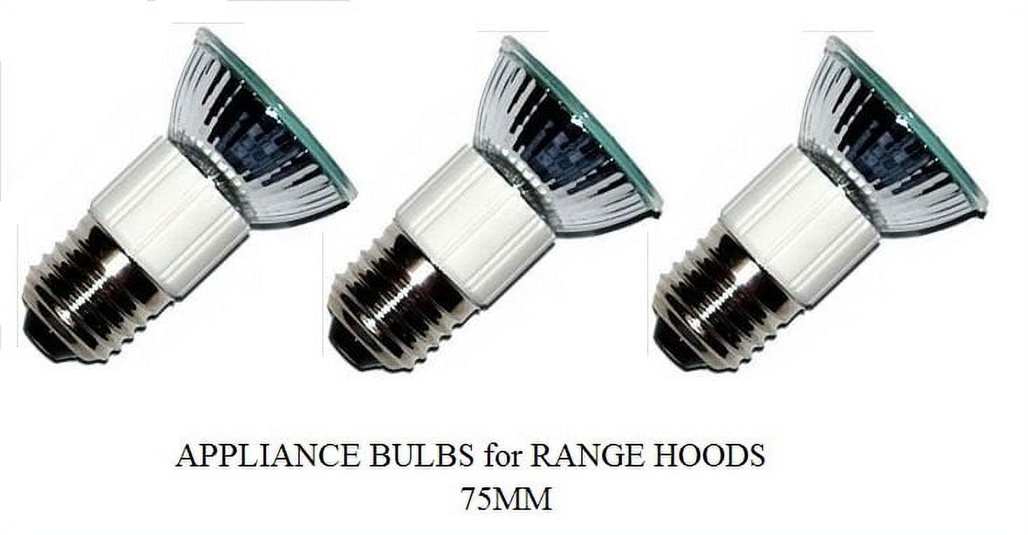 Pack of 3, LSE Lighting Z0B0011 50W JDR E27 75mm Range Hood Bulbs