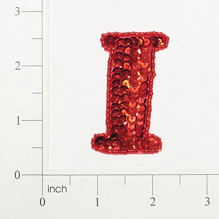 Pack of 3 Letter I Sequin Applique
