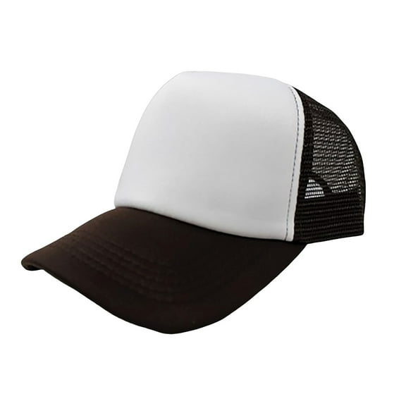 Pack of 3 Mechaly Trucker Hat Adjustable Cap (White & Brown)