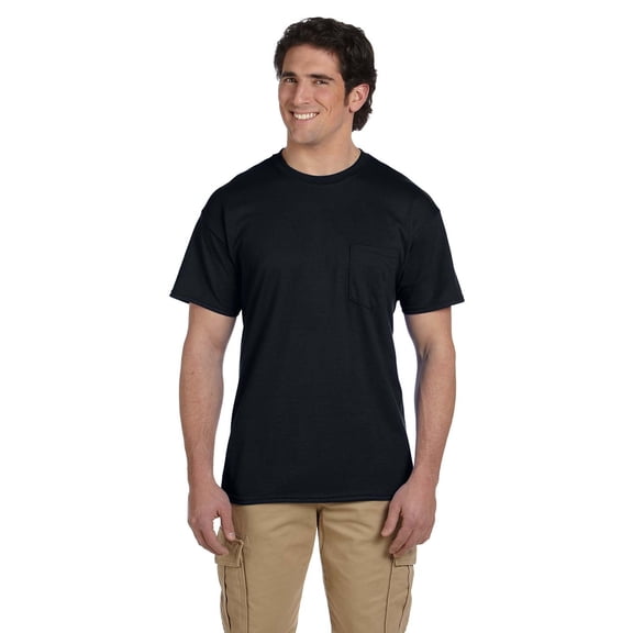 Pack of 3 Men's Dryblend Double Needle 7/8 Inch Collar T-Shirt, Style G8300-Pack3