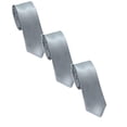 thumbnail image 1 of Pack of 3 Men's Ties Solid Color 1.97" Necktie Plain Business Wedding Ties For Men (Silver 3PCS M), 1 of 3