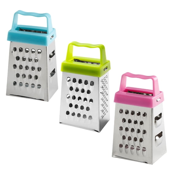 Pack of 3 Mini Square Graters for Cheese Zucchini and More Stainless Steel