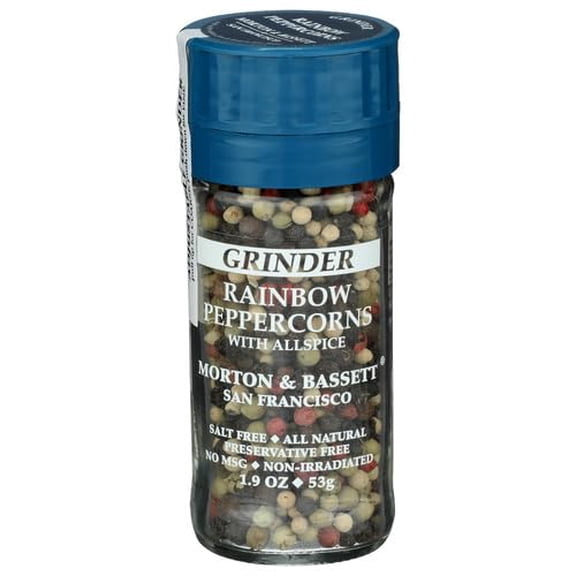 (Pack of 3) Morton & Bassett Grinder Rainbow Peppercorns 1.9 Oz