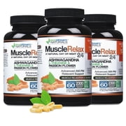 Pack of 3 Muscle Relax Day/Night Natural Herbal Supplement - EcoStream Naturals
