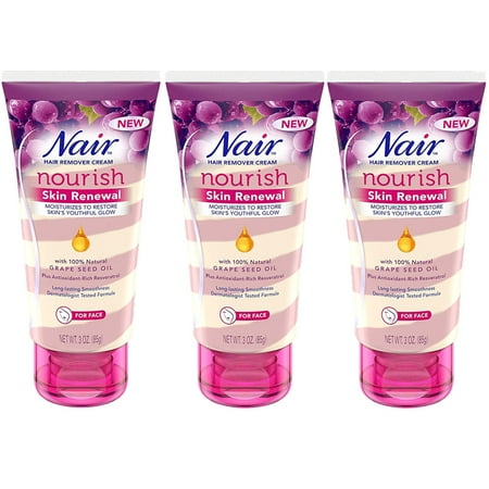 Pack of (3) Nair Hair Remover Nourish Skin Renewal Face 3 Ounce (88ml)
