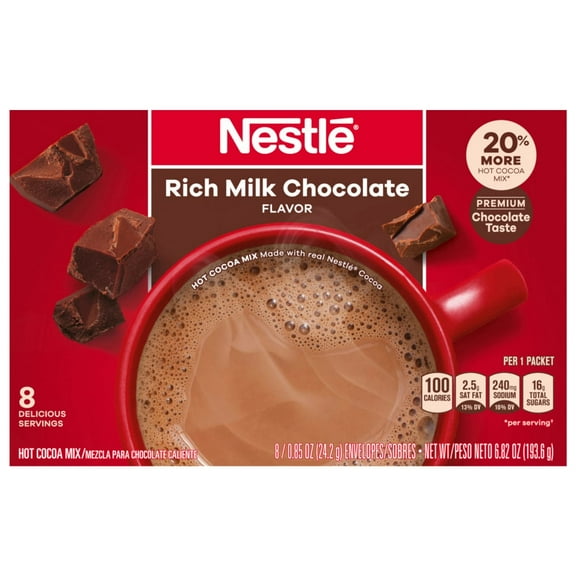 Pack of 3 Nestle Rich Milk Chocolate Hot Chocolate Cocoa Mix, 6.83 oz (packaging may vary)
