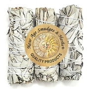 ( Pack of 3)-New Age Smudges & Herbs - Organic California White Sage 4 Inches Long. Use for Home Cleansing, and Fragrance, Meditation