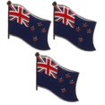 thumbnail image 1 of Pack of 3 New Zealand Single Flag Lapel Pins, New Zealander Pin Badge, 1 of 4