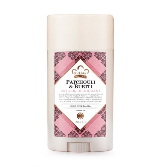 Pack of 3, Nubian Heritage Patchouli & Buriti 24 Hour Deodorant, 2.25 oz