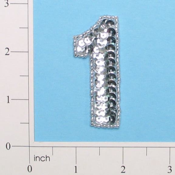 Pack of 3 Number 1 Sequin Applique