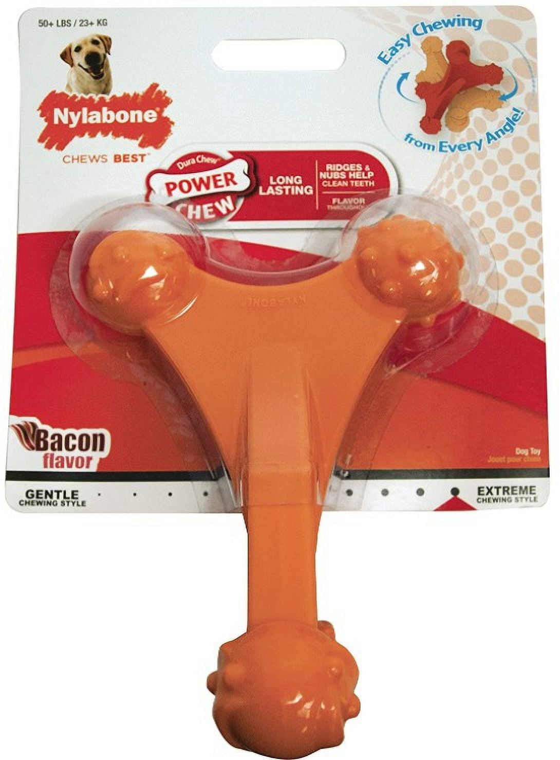 [Pack of 3] Nylabone Dura Chew Axis Dog Chew Bacon Flavor 1 count