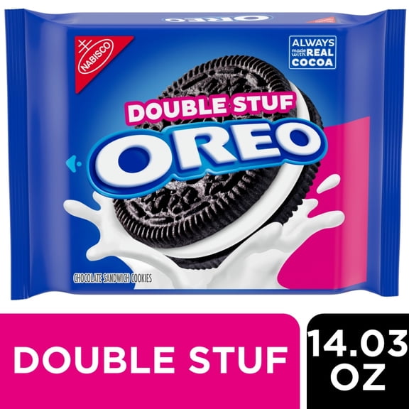 Pack of 3 Oreo Double Stuf Chocolate Sandwich Cookies, 14.03 oz (packaging may vary)