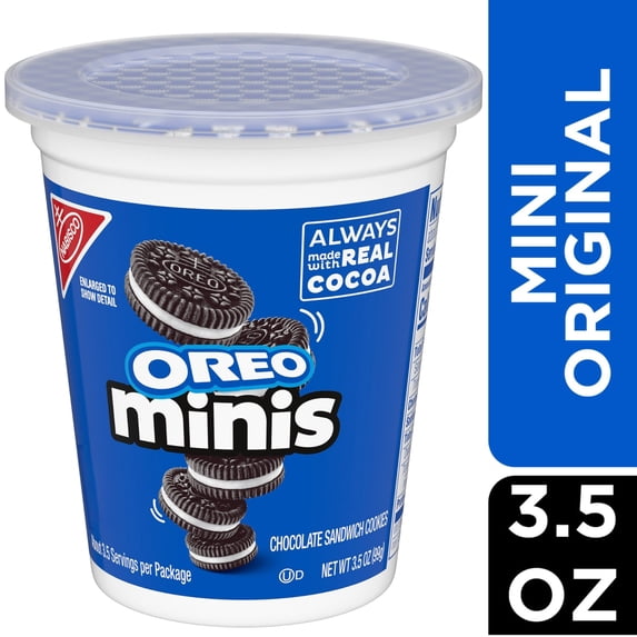 Pack of 3 Oreo Mini Chocolate Sandwich Cookies, 3.5 oz (packaging may vary)