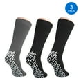 thumbnail image 1 of Pack of 3 Pairs - XXXL Non-Skid Bariatric Extra Wide Slipper Socks for People with Swollen feet Diabetes & Edema (1 Grey 2 Black), 1 of 6