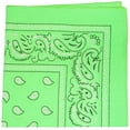 thumbnail image 1 of Pack of 3 Paisley Cotton Bandana - 22 inches (Neon Green), 1 of 2