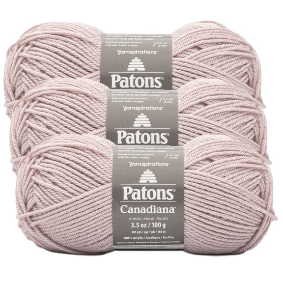 (Pack of 3) Patons Canadiana Yarn - Solids-Pink Dust