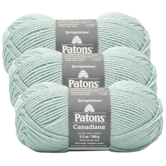 (Pack of 3) Patons Canadiana Yarn - Solids-Sea Glass