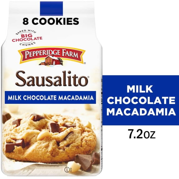 Pack of 3 Pepperidge Farm Sausalito Crispy Milk Chocolate Macadamia Nut Cookies, 7.2 oz (packaging may vary)