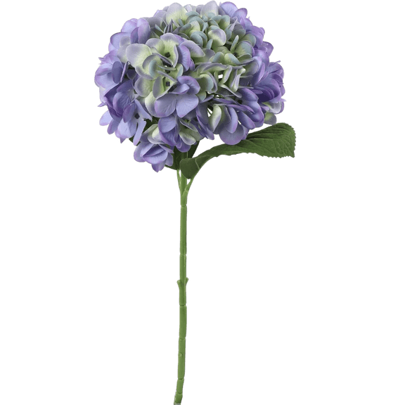 Pack of 3 Periwinkle Hydrangea Artificial Silk Flowers 18 Faux Floral Stems with Lifelike 7 Blooms for Home & Wedding Dcor