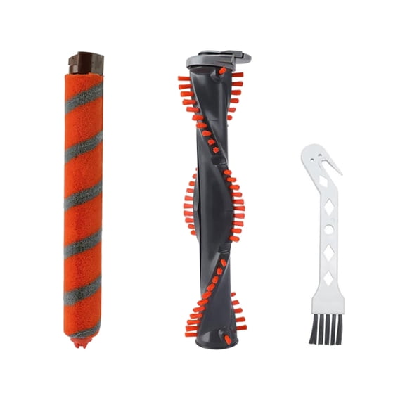 Pack of 3 Plastic Brush Rollers for Vacuum Cleaners Ensuring Long Life and Debris Pickup on Multiple Surfaces