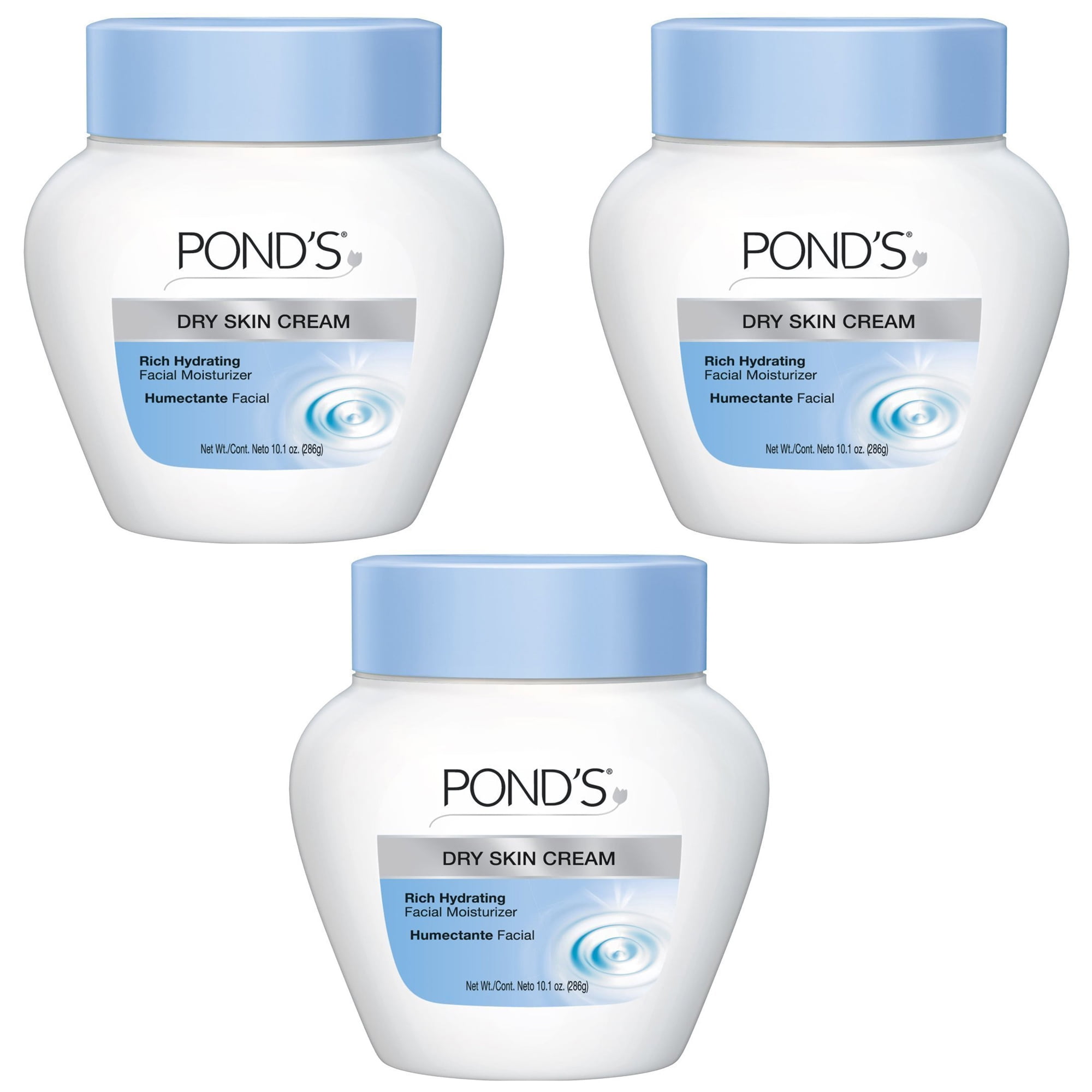 Pack of (3) Ponds Dry Skin Cream The Caring Classic Rich Hydrating Skin Cream 10.1 oz