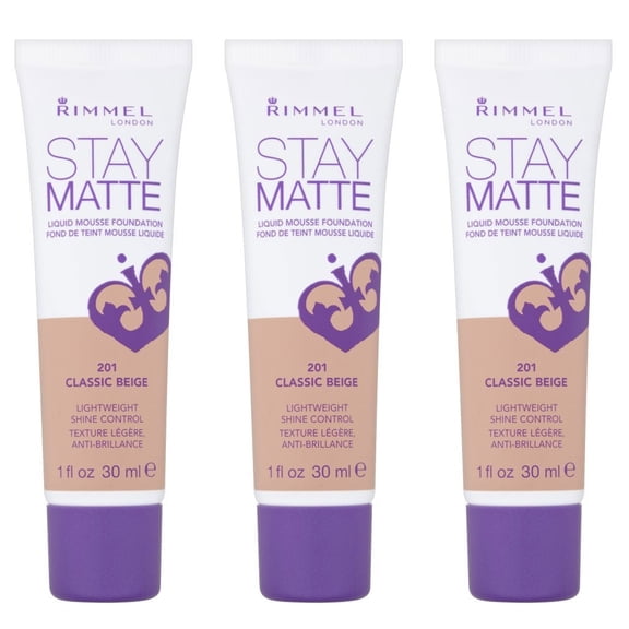 Pack of (3) RIMMEL LONDON Stay Matte Liquid Mousse Foundation - Classic Beige