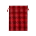 thumbnail image 1 of Pack of 3, Red Buffalo Plaid Fabric Gift Bag, 16-1/2 x 22" for Holiday or All-Occasion Gift Wrapping, 1 of 1
