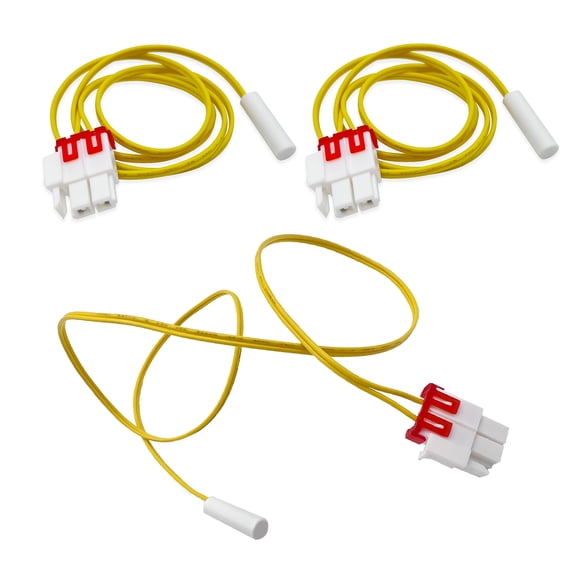 Pack of 3 Refrigerator Defrost Temperature Sensors Probe 75cm Refrigerator Temperature Sensors Suitable for Multiple Model