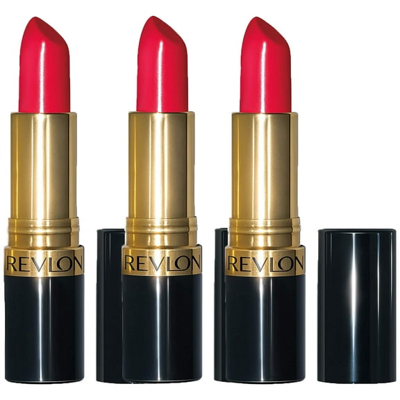 Pack of (3) Revlon Super Lustrous Lipstick, Revlon Red