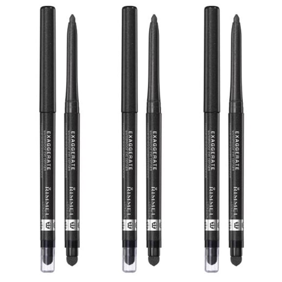 Pack of (3) Rimmel Exaggerate Eye Definer, # 263 Starlit Black, 0.01 Ounce