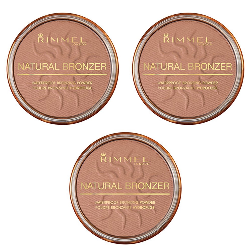 Pack of (3) Rimmel London Natural Bronzer - Sun Light, 0.49 Ounce