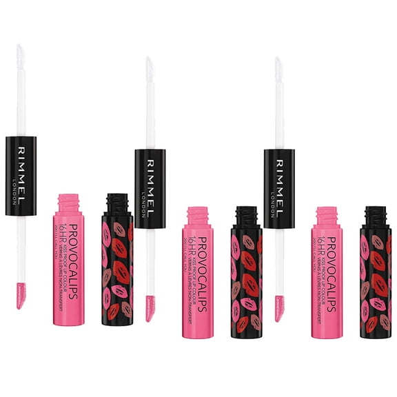 Pack of (3) Rimmel Provocalips 16hr Kissproof Lipstick, Ill Call You, 0.14 Fluid Ounce