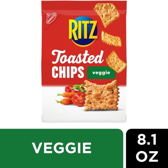 Pack of 3 Ritz Toasted Chips Veggie Crackers, 8.1 oz (packaging may vary)