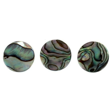 Pack of 3 Shell Trumpet Finger Buttons Insert Inlays Multi Color Dia. 13mm
